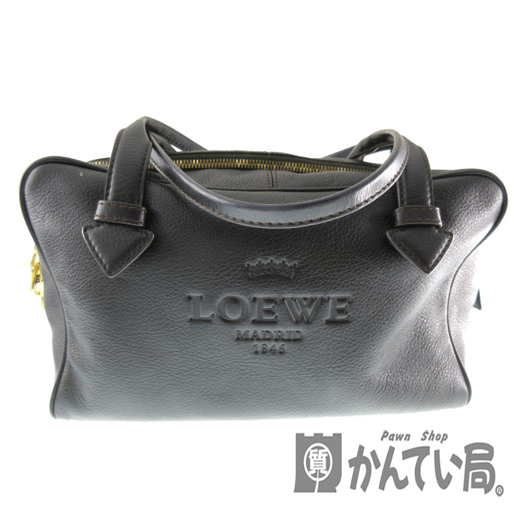 LOEWE Heritage Handbag Leather Brown